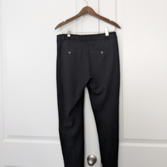 Banana Republic Avery Straight-Fit Black White Stripe Washable Ankle Pant Sz 2 - Picture 8 of 14